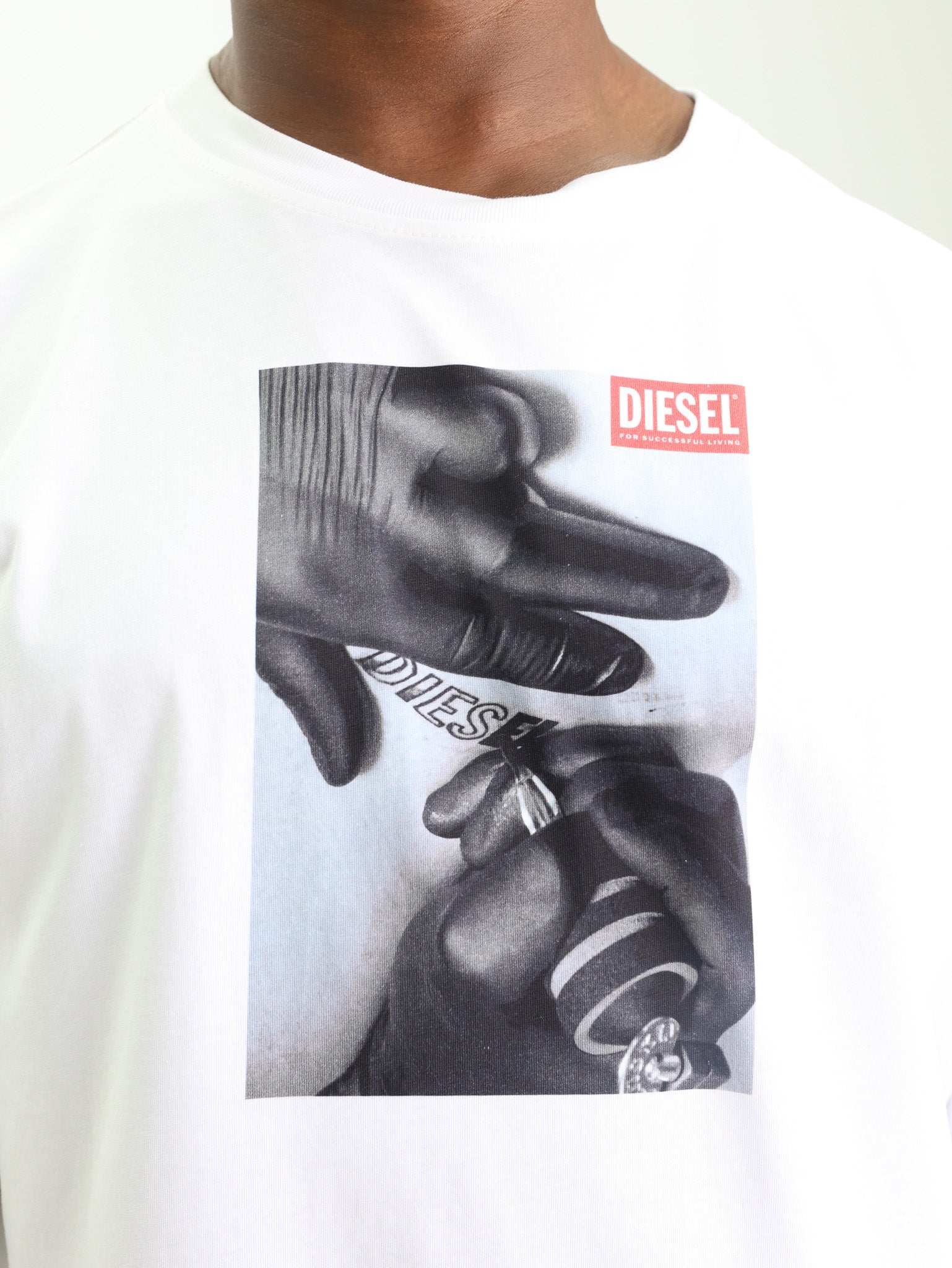 Diesel T-Shirt Boxt Logo Print White